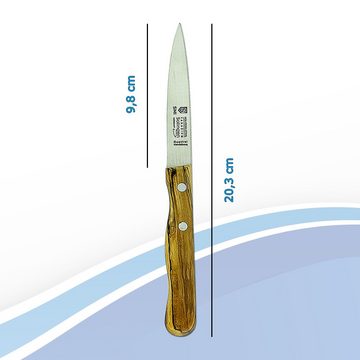 SMI Schälmesser 2-tlg Spickmesser Solingen Gemüsemesser Küchenmesser OlivenHolz