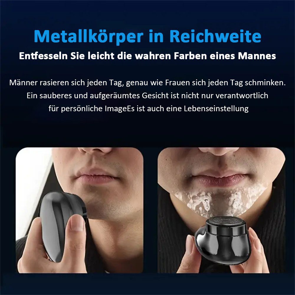 Schwarz für Halloween/Weihnachten Mini-Elektrorasierer: Rasiermesser TUABUR USB Geschenk Perfektes