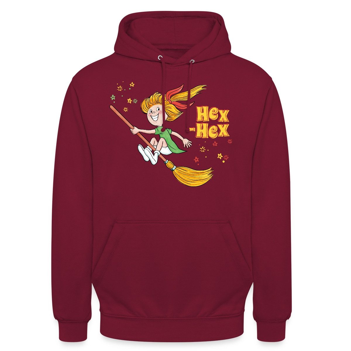 Spreadshirt Hoodie Bibi Blocksberg Mit Bibi Und Kartoffelbrei Unisex Hoodie (1-tlg) Unisex-Schnitt: Sitzt bei Männern körpernah, bei Frauen weit