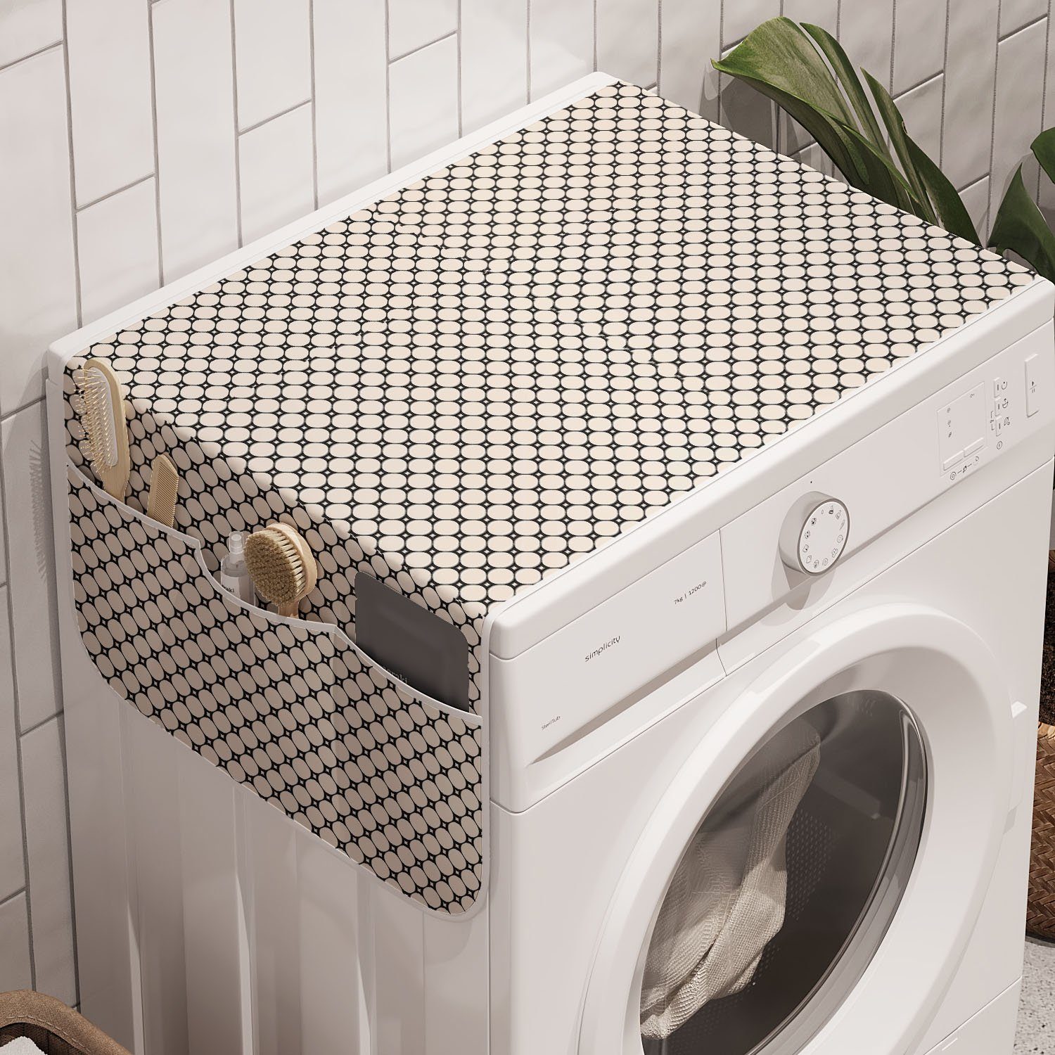 Badorganizer Mesh-Design-Nets Abakuhaus für Rhythmische Abstrakt Waschmaschine Trockner, Anti-Rutsch-Stoffabdeckung und