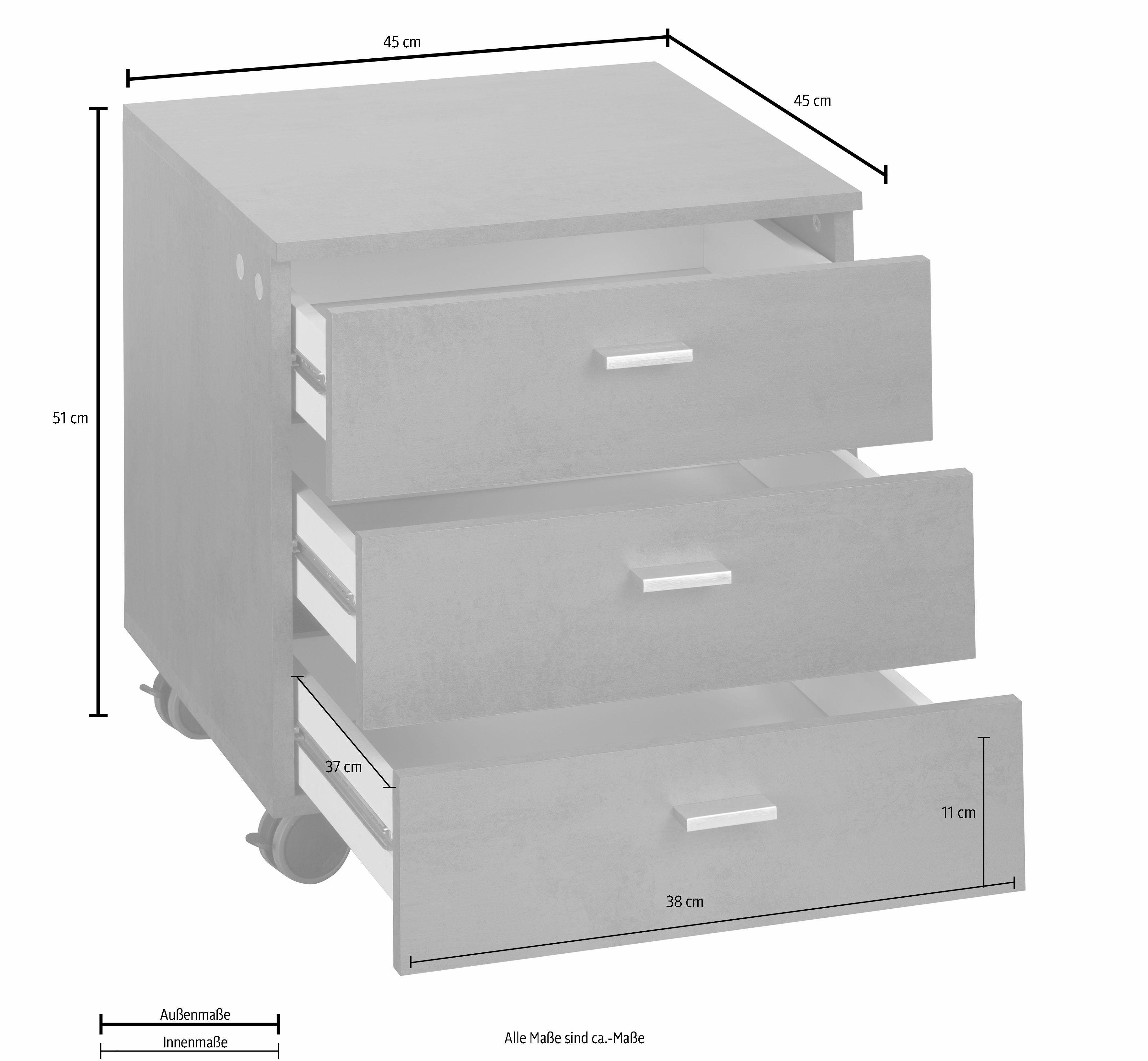 Mäusbacher Rollcontainer Mio graphit