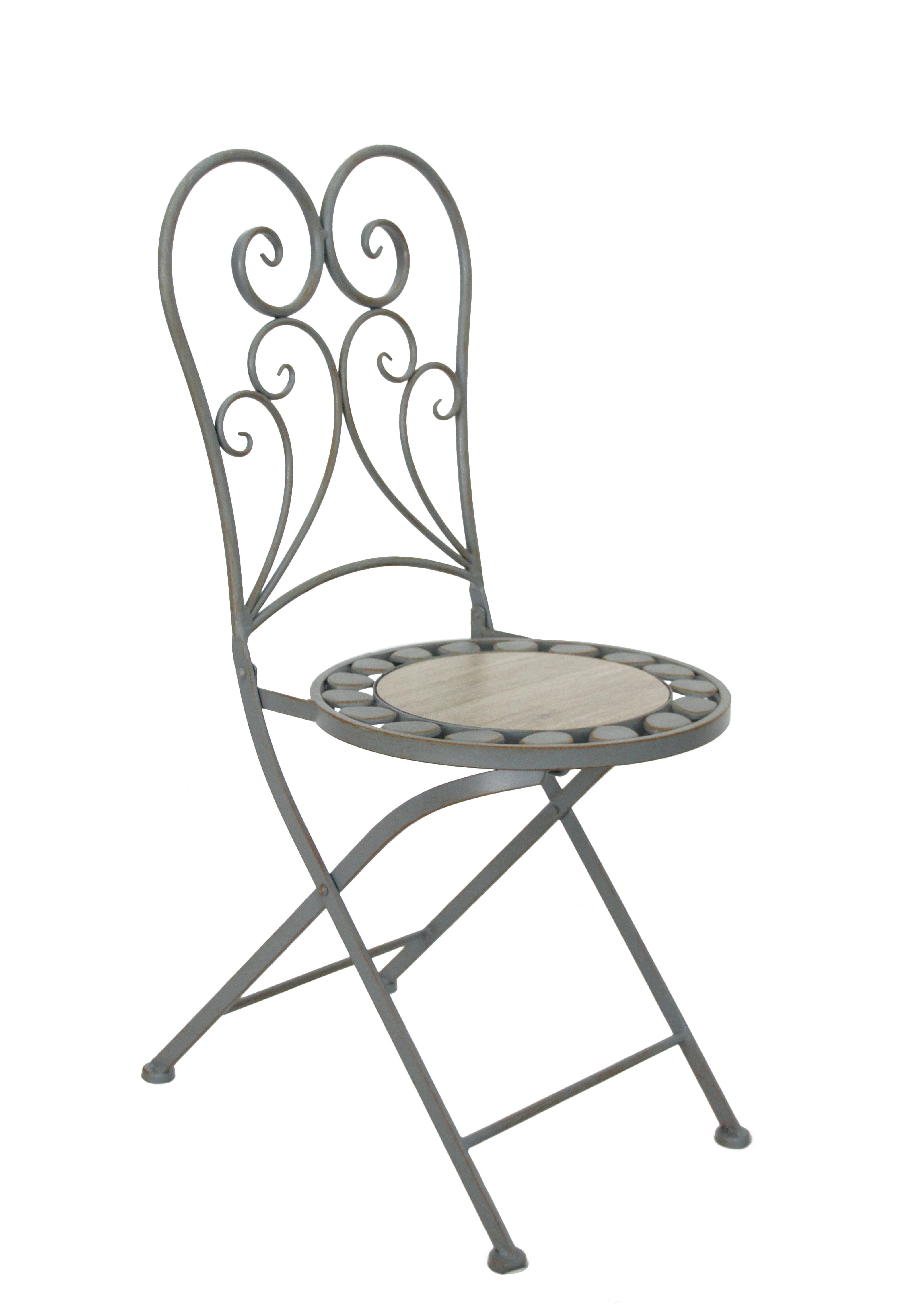 acamp Gartenlounge-Set Bistro-Set 3-teilig, 2 Klappstühle & Tisch, Keramik, wetterfest, (Spar-Set, 3-tlg., 3-teilig: 2 Klappstühle & Tisch), klappbar, platzsparend, wetterfest, Keramik, mediterran, Balkon