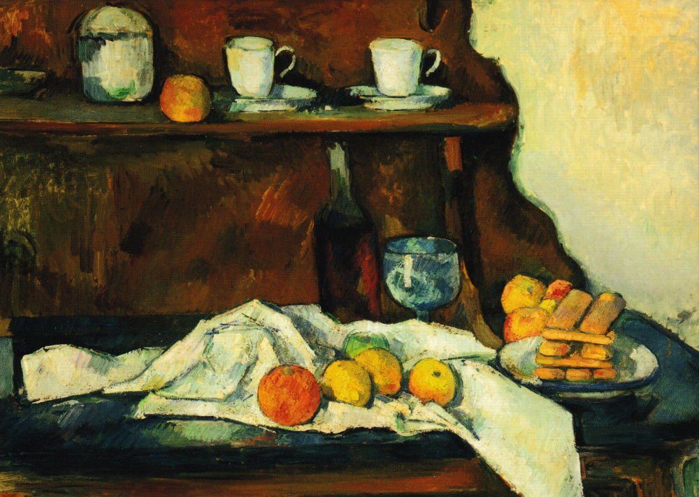 Postkarte Kunstkarte Paul Cézanne "Die Anrichte"