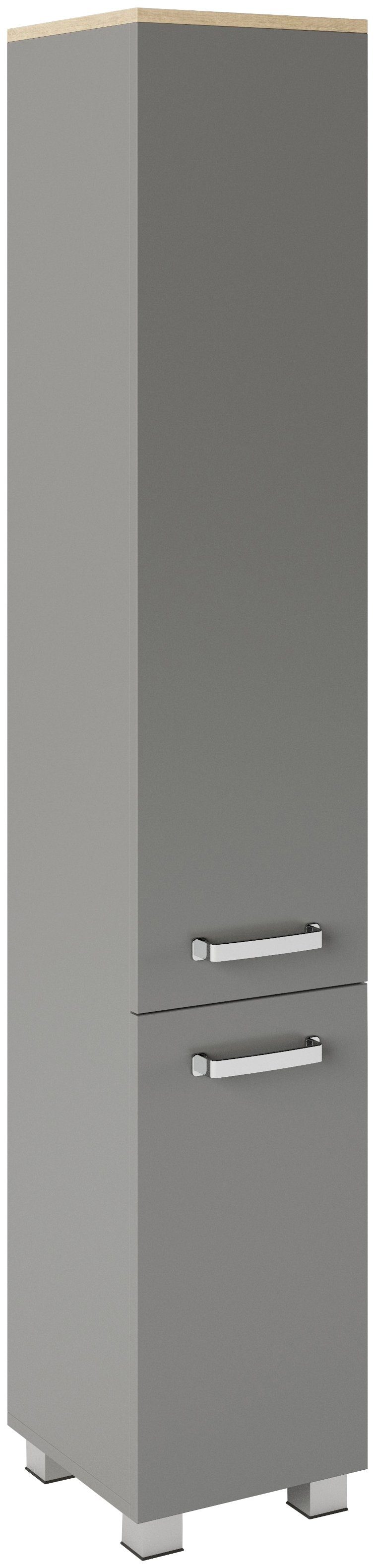 welltime Hochschrank Cosmo BxTxH: ca. grau/eiche cm, 6 30x32,5x171,5 verschiedene grau/eiche | Fächer artisan artisan Farben