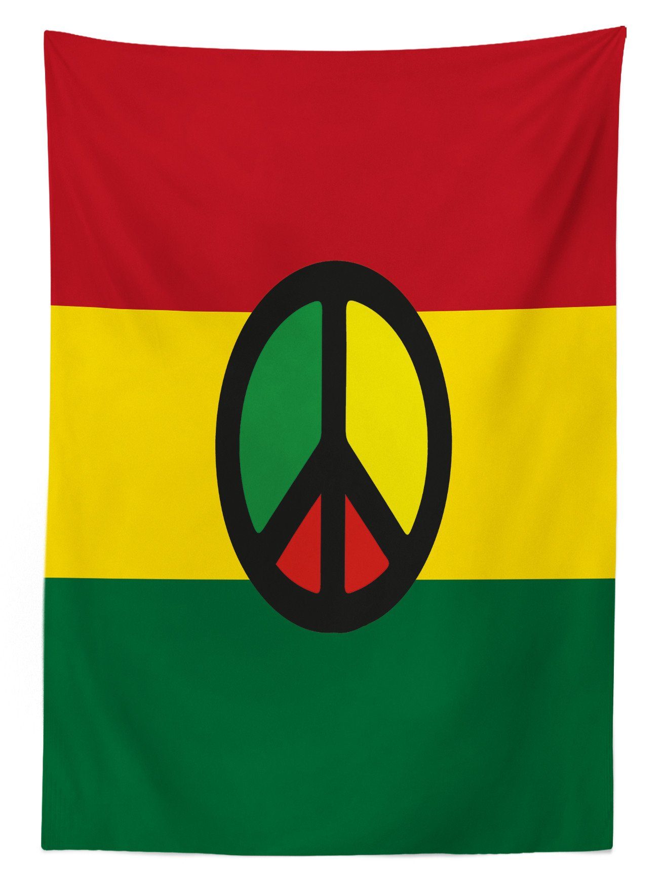 Außen den Kultur Farben, geeignet Tischdecke jamaikanisch Frieden Farbfest Für Waschbar Klare Abakuhaus Bereich Reggae