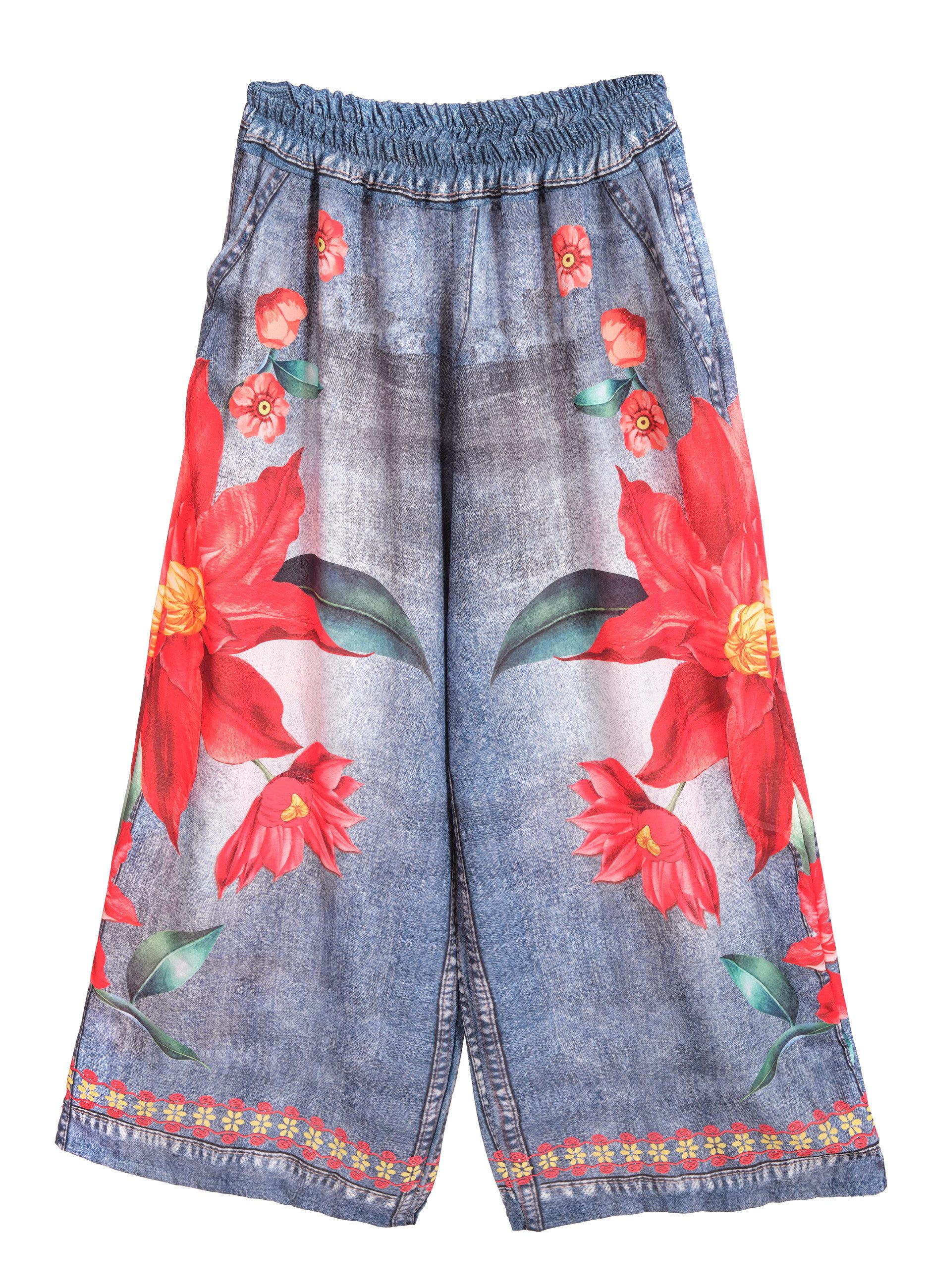 PEKIVESSA Schlupfhose Marlenehose in Jeans-Optik mit günstig online kaufen