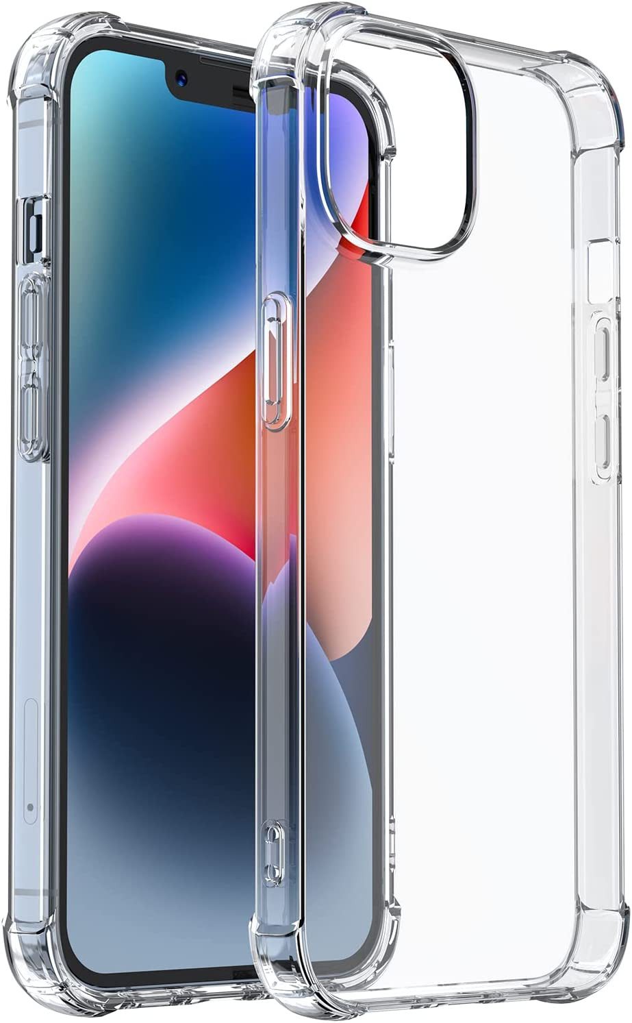 Wisam Smartphone-Hülle Wisam® Apple iPhone 14 Pro 6.1" Anti Shock Silikon Case Clear Hülle 15,49 cm (6,1 Zoll) – Bild 2 von 5