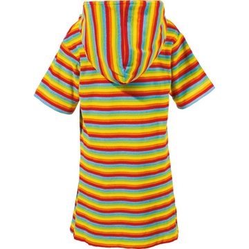 Erwin Müller Kinderbademantel Kinder-Poncho Streifen, Rückenlänge: 63 cm, Frottier, mit Kapuze, default, Leichtfrottier Streifen