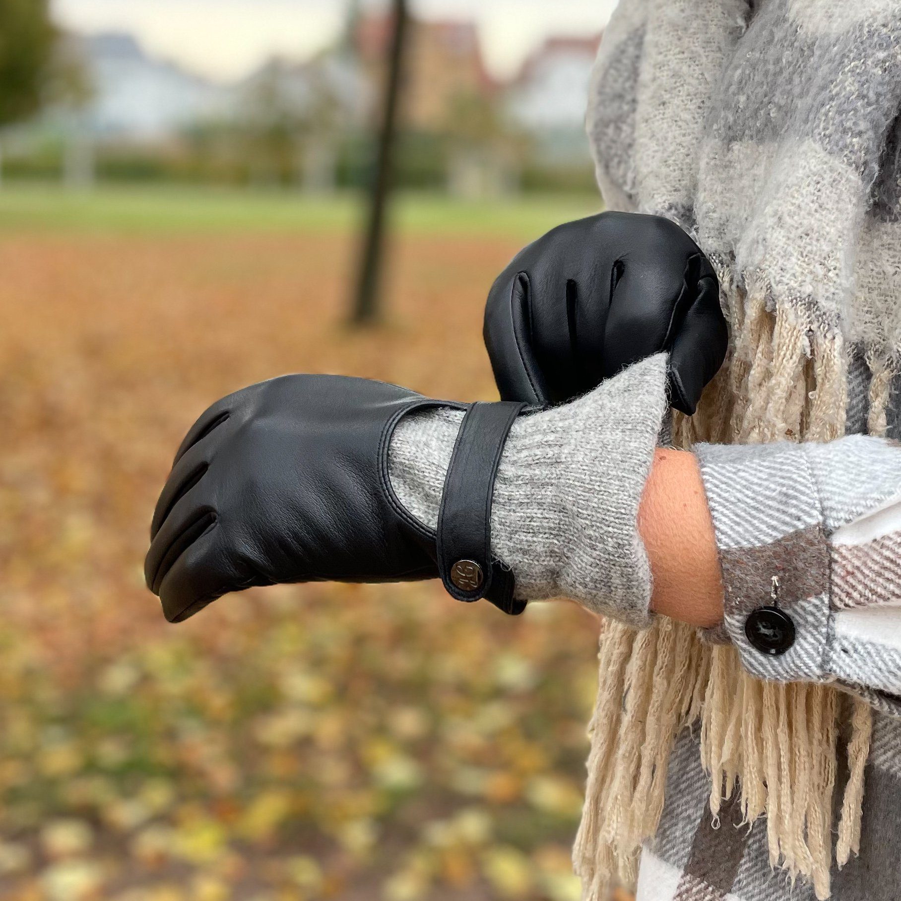Hand Gewand by Weikert Lederhandschuhe STELLA 2021 Damen Lederhandschuhe + Strickbund + Touchscreenfunktion