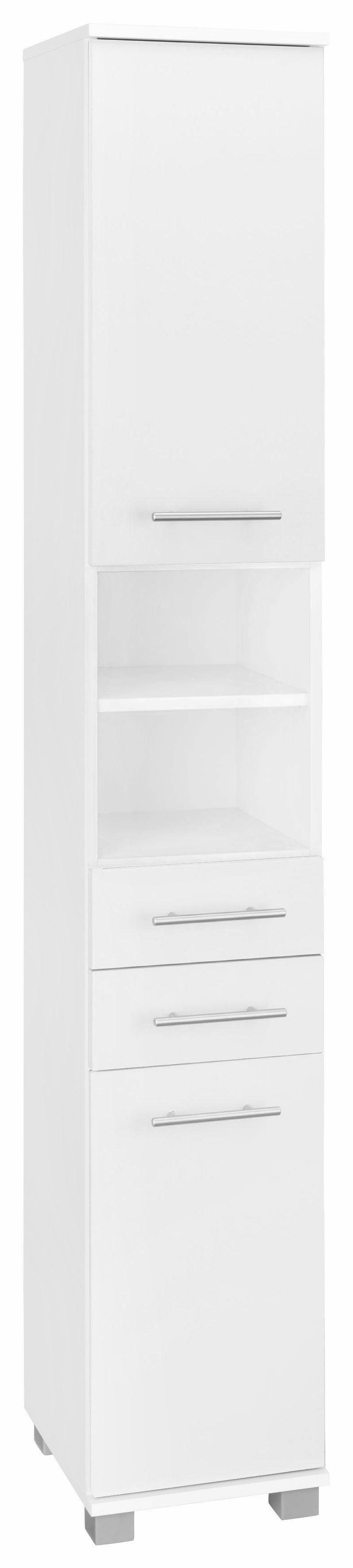 Schildmeyer Hochschrank Emmi Breite 30 cm, Metallgriffe, mit 2 Schubkästen