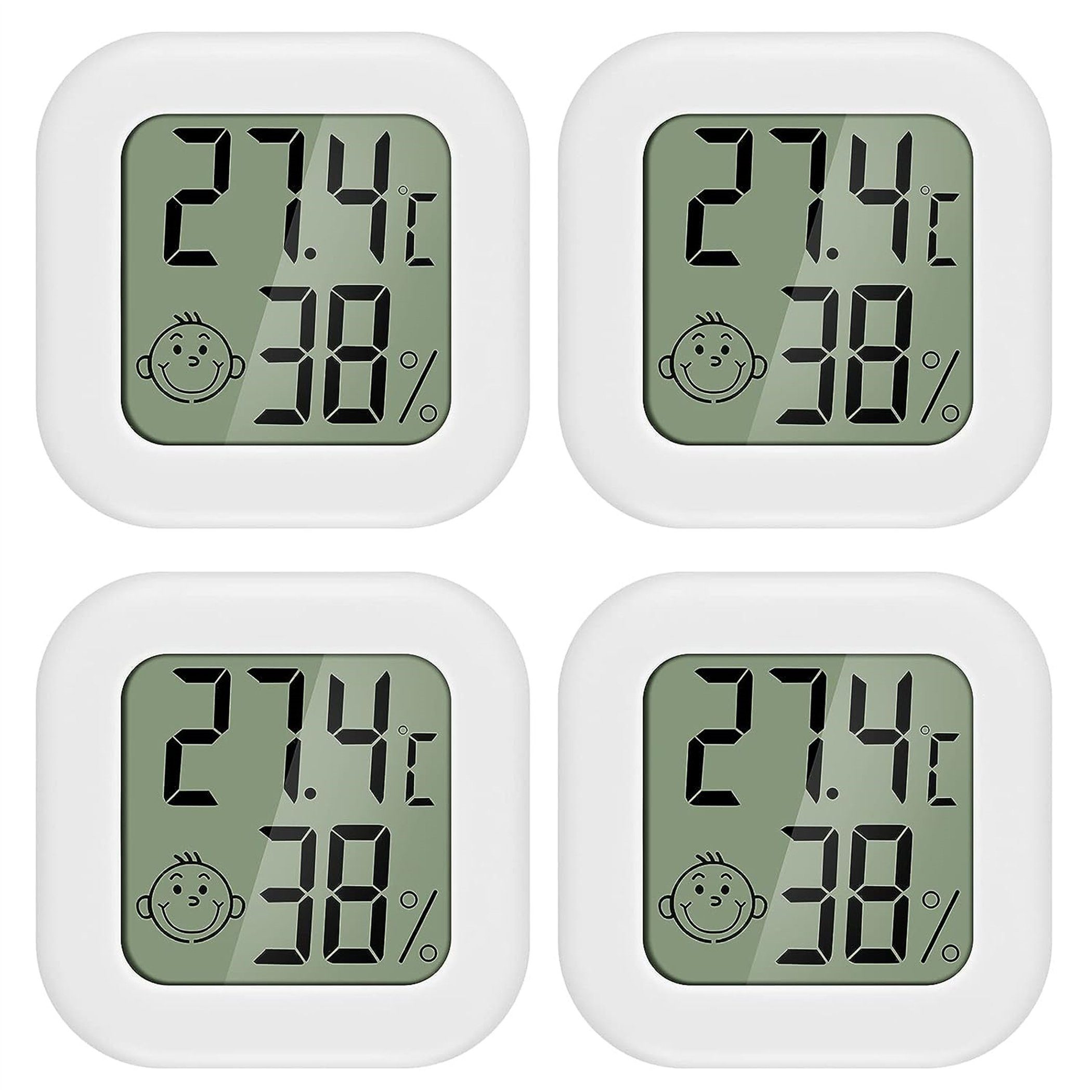 autolock Bodenthermometer 4 Stück luftfeuchtigkeitsmesser Thermometer Innen Mini LCD Digital | Gewächshaus-Thermometer