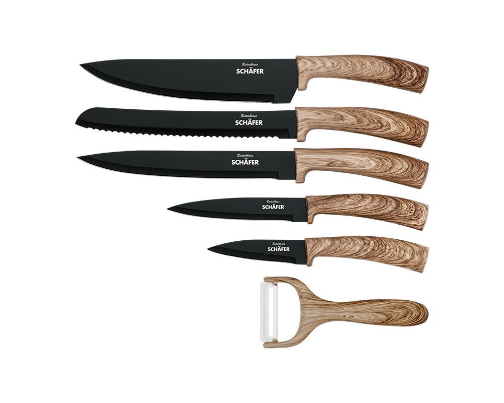 Schäfer Elektronik Messer-Set 6 Sparschäler) (6-tlg) Messerset & 1 (5 teiliges Messer