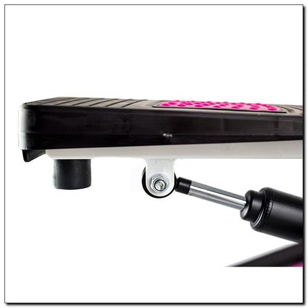 HMS Stepper Mini-Stepper Side-Stepper Heimtrainer (Spar-Set, Hebelarme), Seitliche Bewegungsfunktion stärkt Beine, Po und Core-Muskulatur