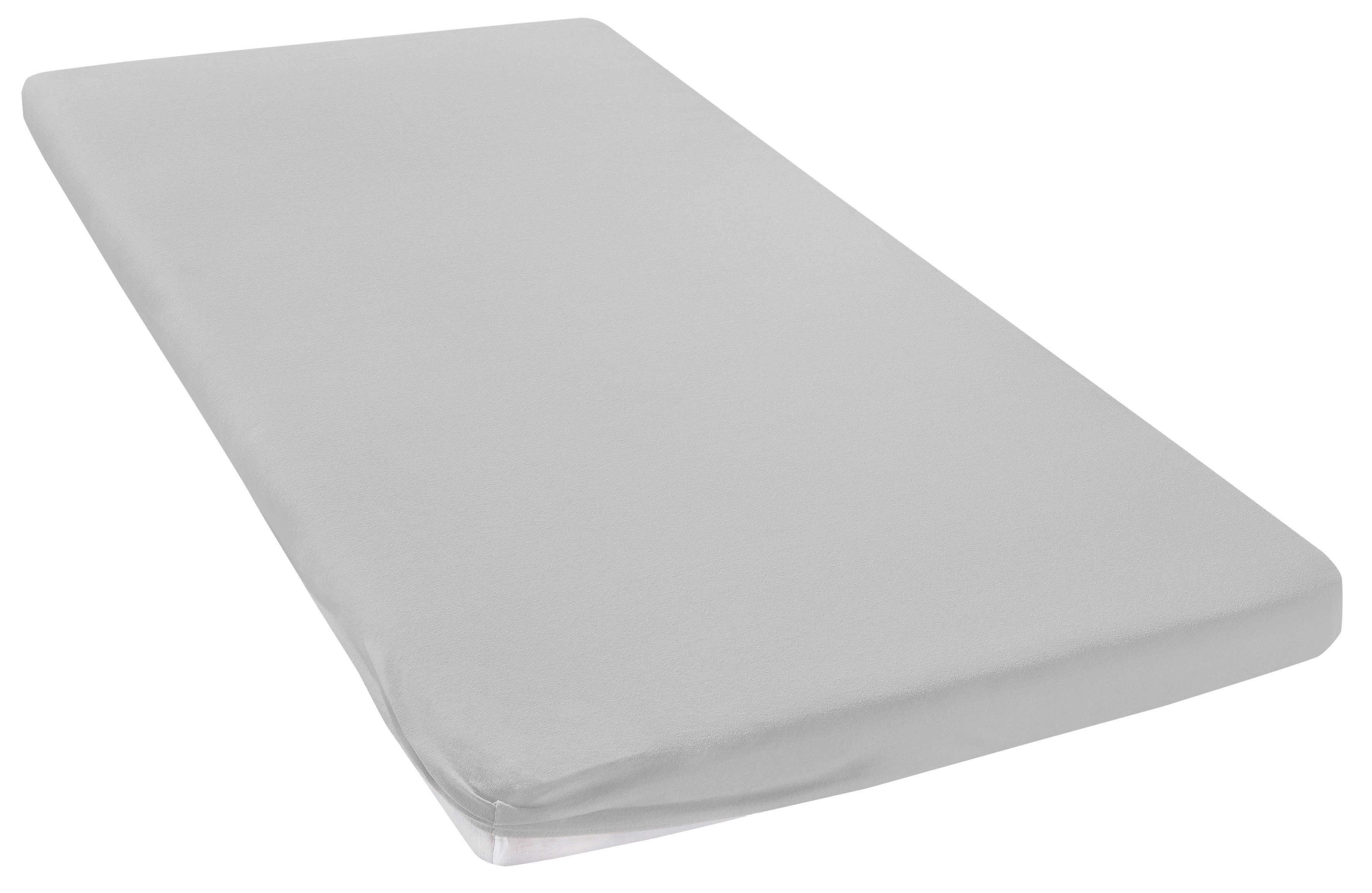 OTTO home Spannbettlaken Topper Basic, in Gr. 90x200, 140x200 oder 180x200 cm, Microfaser-Jersey, Gummizug: rundum, (1 Stück), Baumwolle, Matratzen bis 8 cm Höhe, Bettlaken, Spannbetttuch, Laken