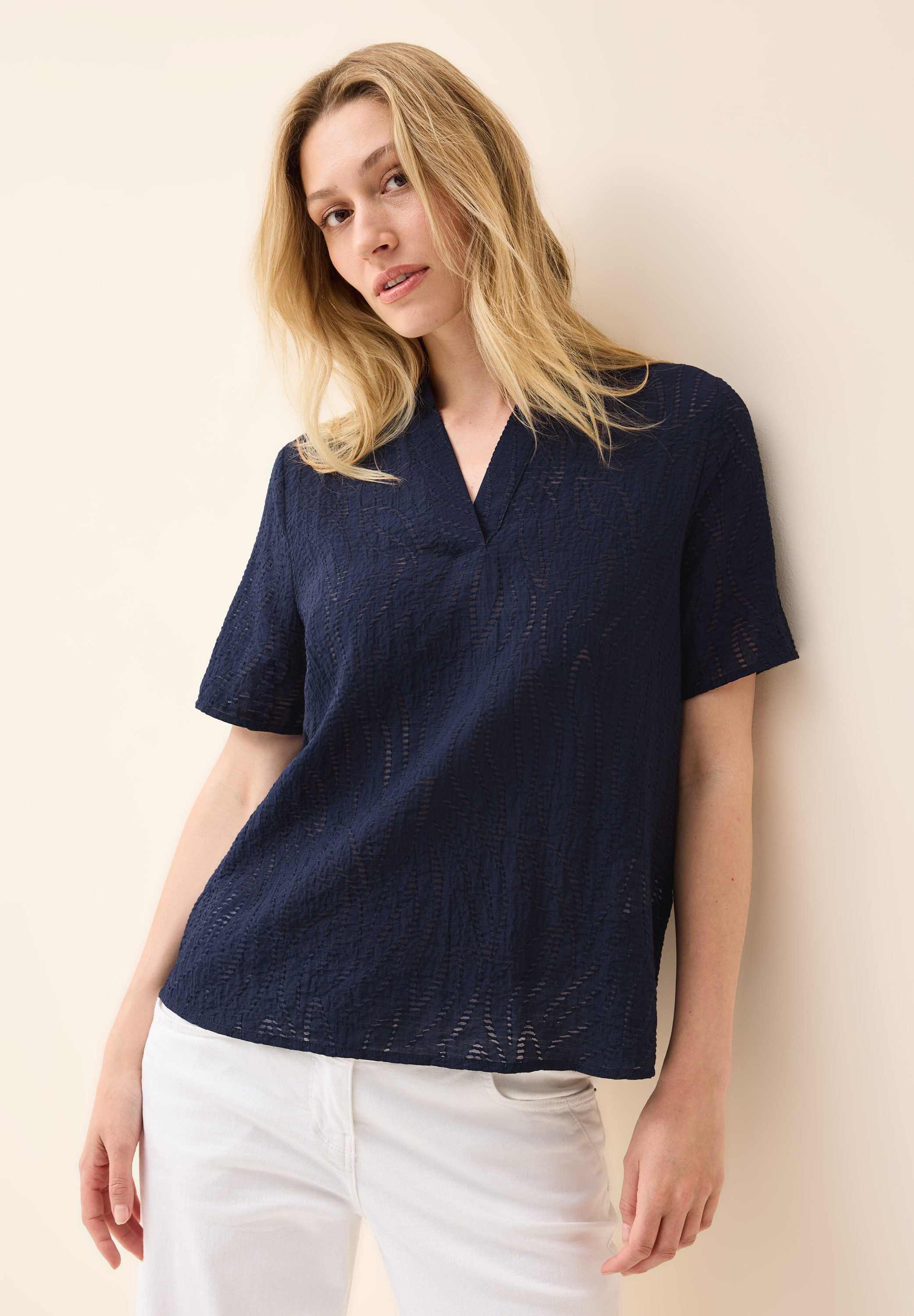 CECIL Hemdbluse mit leichtem Struktur Muster günstig online kaufen