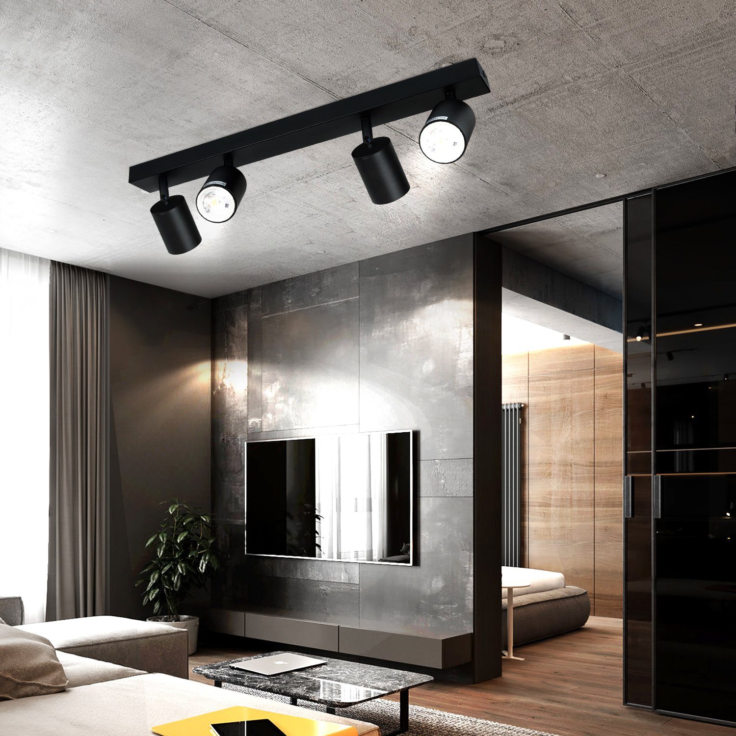 Nettlife Deckenstrahler 2/3/4/ Flammig Deckenlampe Weiss günstig online kaufen