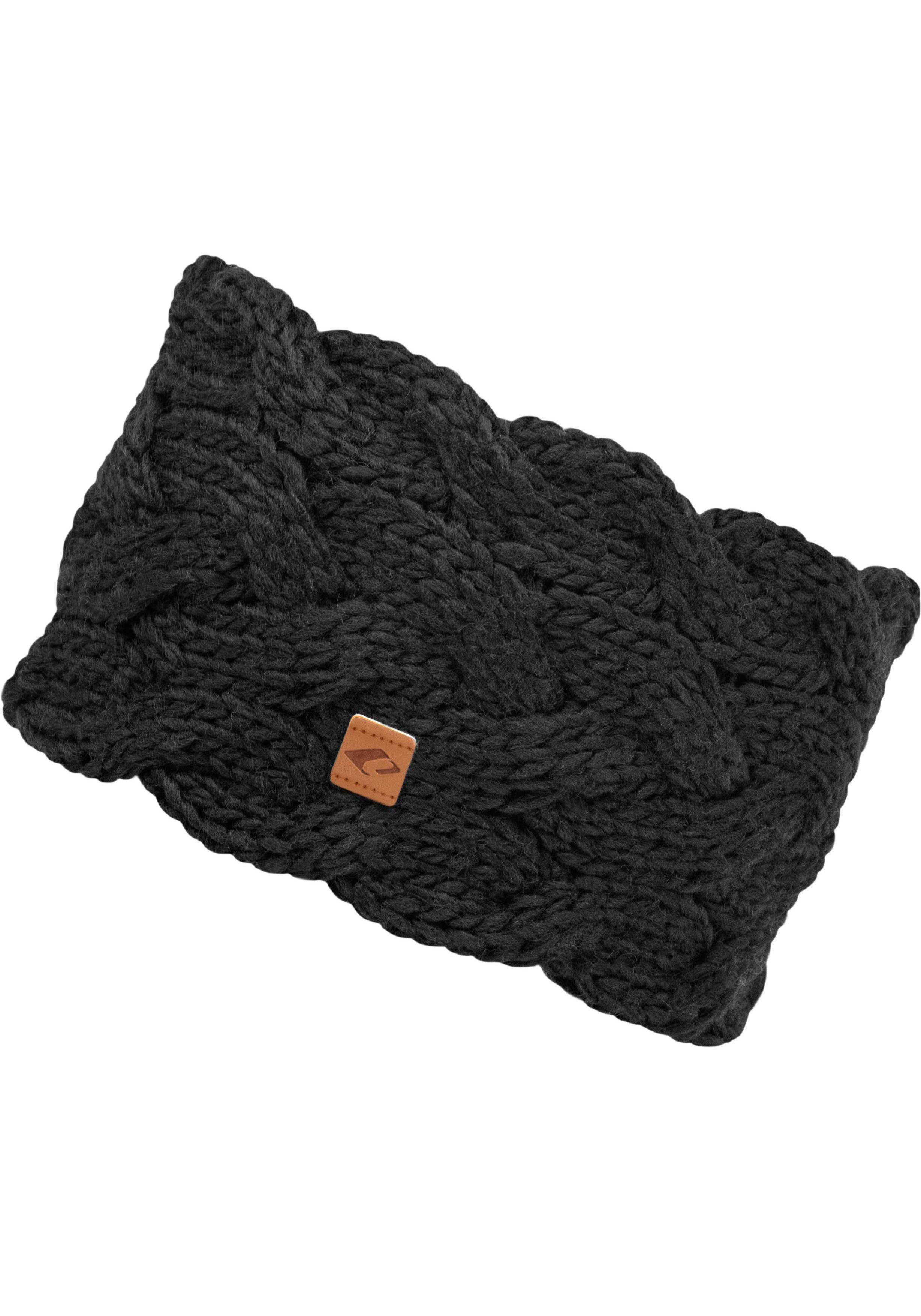 chillouts Stirnband Lexi Headband Zopfmuster, extra breit, gefüttert black