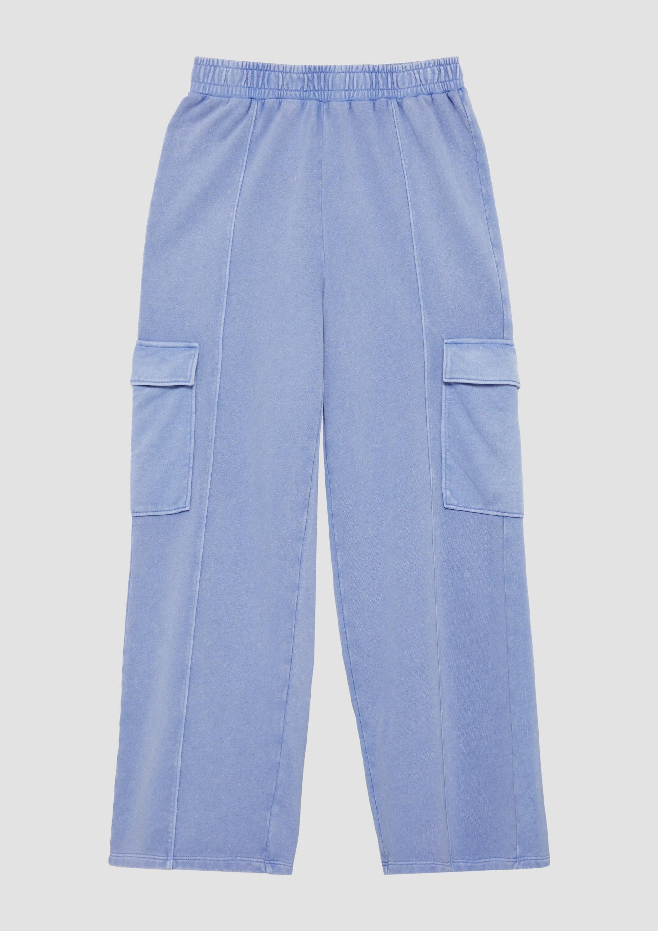 s.Oliver Jogginghose Leggings Gewaschene Sweathose mit Wide Leg und hohem Bund