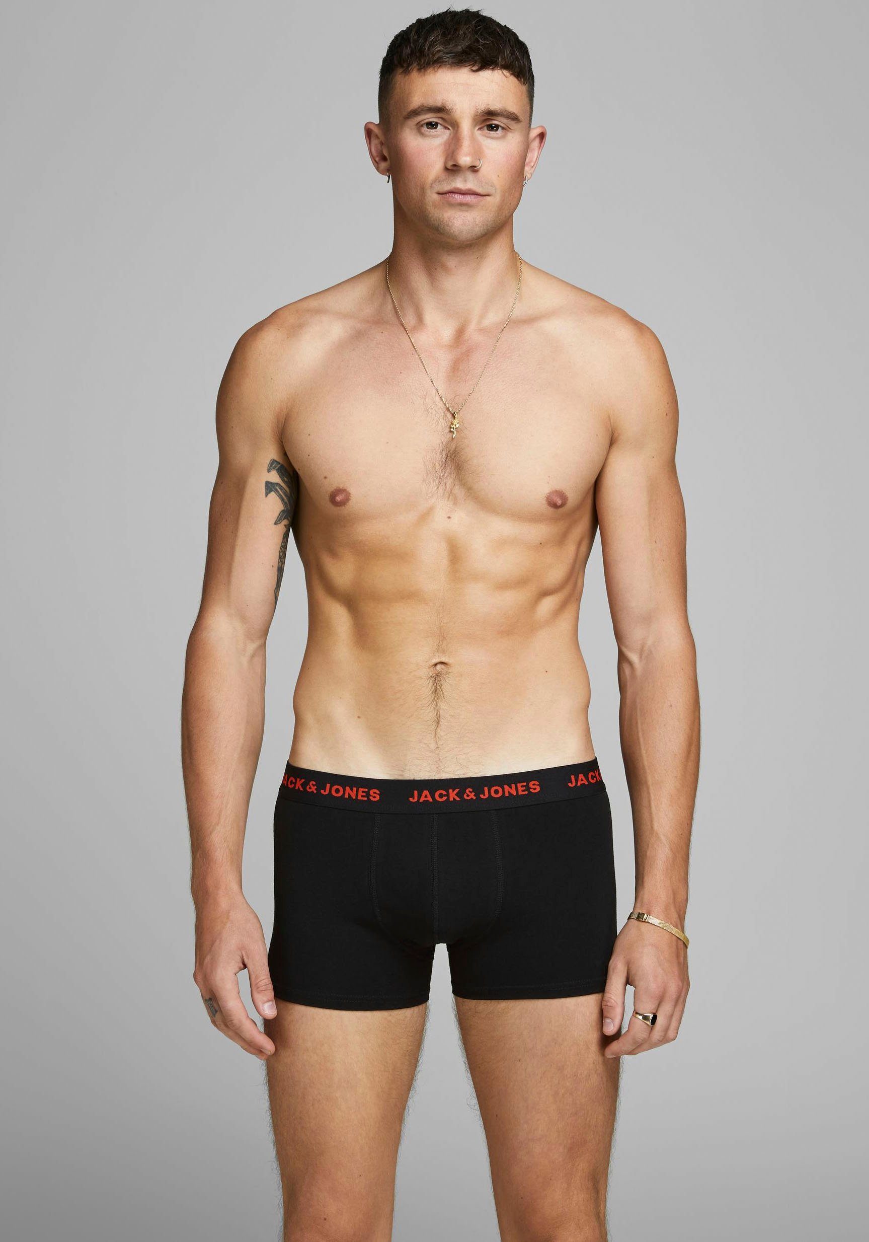 Jack & Jones Junior Trunk JACBASIC elastisch und bequem im 7er Pack (Packung, 7-St) unifarben, modisch, eng, Jersey
