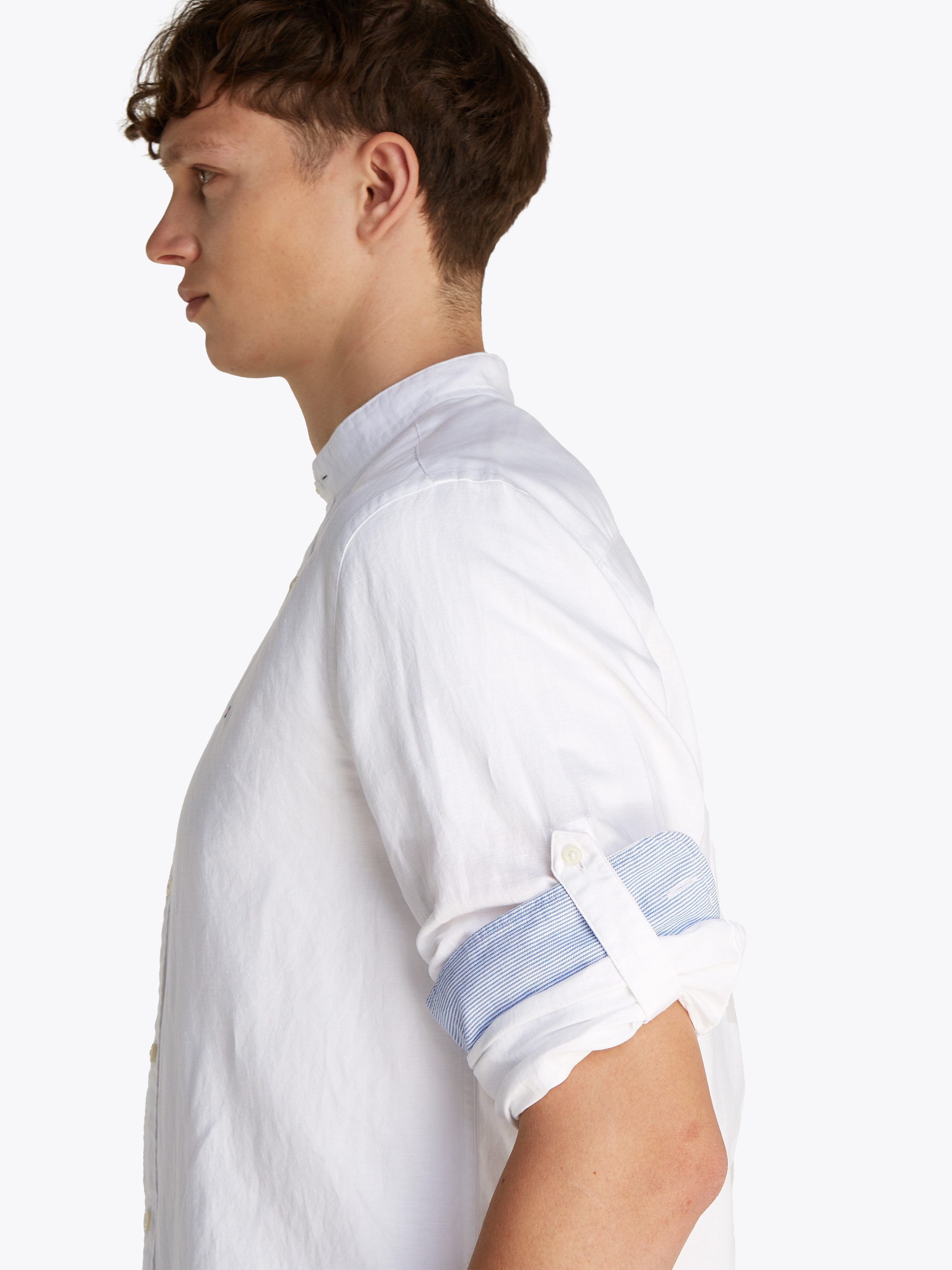 Tommy Hilfiger Langarmhemd LINEN BLEND MAO günstig online kaufen
