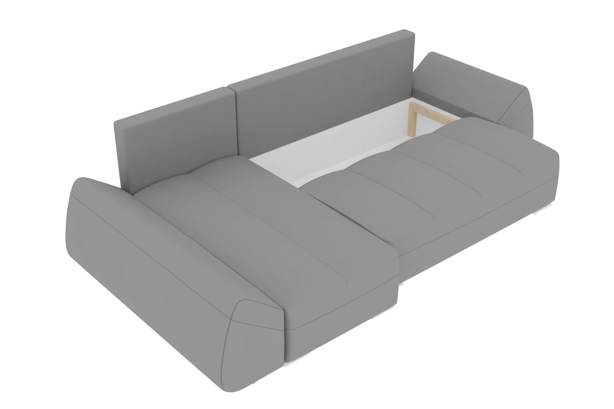 Stylefy Sitzkomfort, mit Design Ecksofa Eckcouch, mit Sofa, Bettfunktion, Modern L-Form, Bettkasten, Cascade,