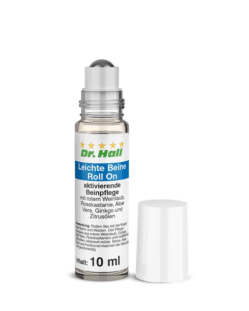 Dr. Hall Fußgel Roll-On für Beine, belebt müde Beine, natürliche Wirkung rein pflanzlich