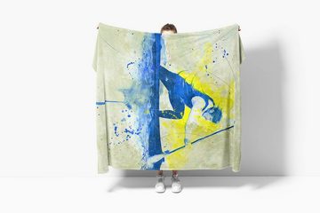 Sinus Art Handtücher SplashArt Sport Handtuch Strandhandtuch Saunatuch Kuscheldecke Kunstvoll Rudern Sporthand, Baumwolle-Polyester-Mix (1-St), Handtuch