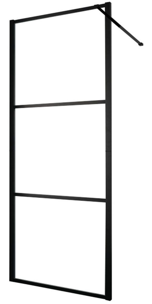 welltime Walk-in-Dusche Black Blocks Clear, Einscheibensicherheitsglas günstig online kaufen