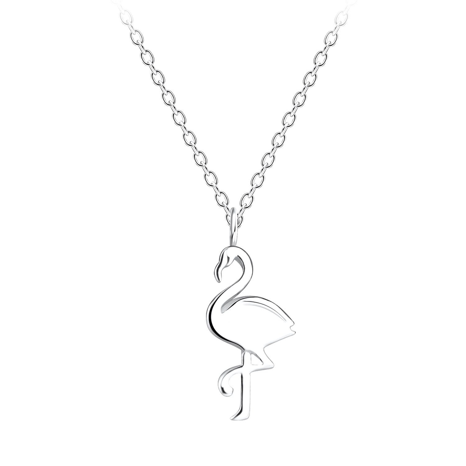 ALEXANDER YORK Kette mit Anhänger FLAMINGO, 2-tlg. (Kette mit Anhänger), 925 Sterling Silber, Silberschmuck