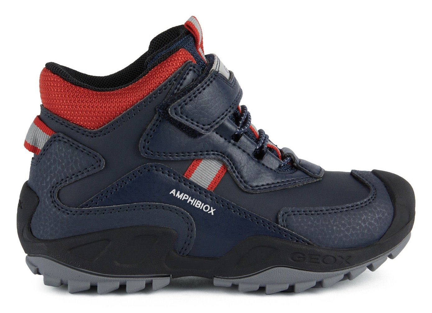 mit navy-rot Ausstattung Amphibiox A Winterstiefel SAVAGE B J NEW wasserdichter Geox BOY