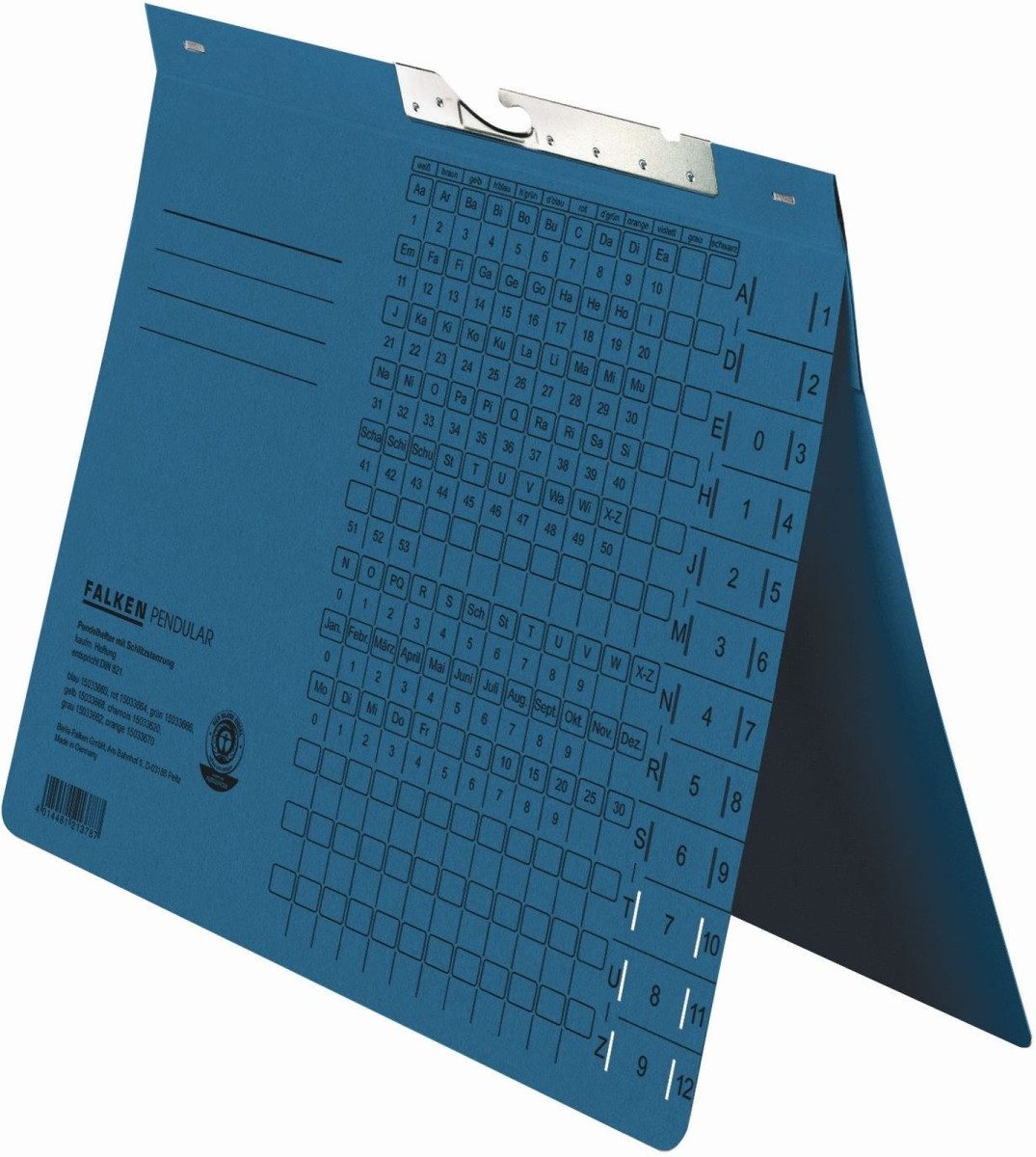 Falken Hefter Pendelhefter A4 Manila-RC-Karton 320 g/qm 265x318mm blau