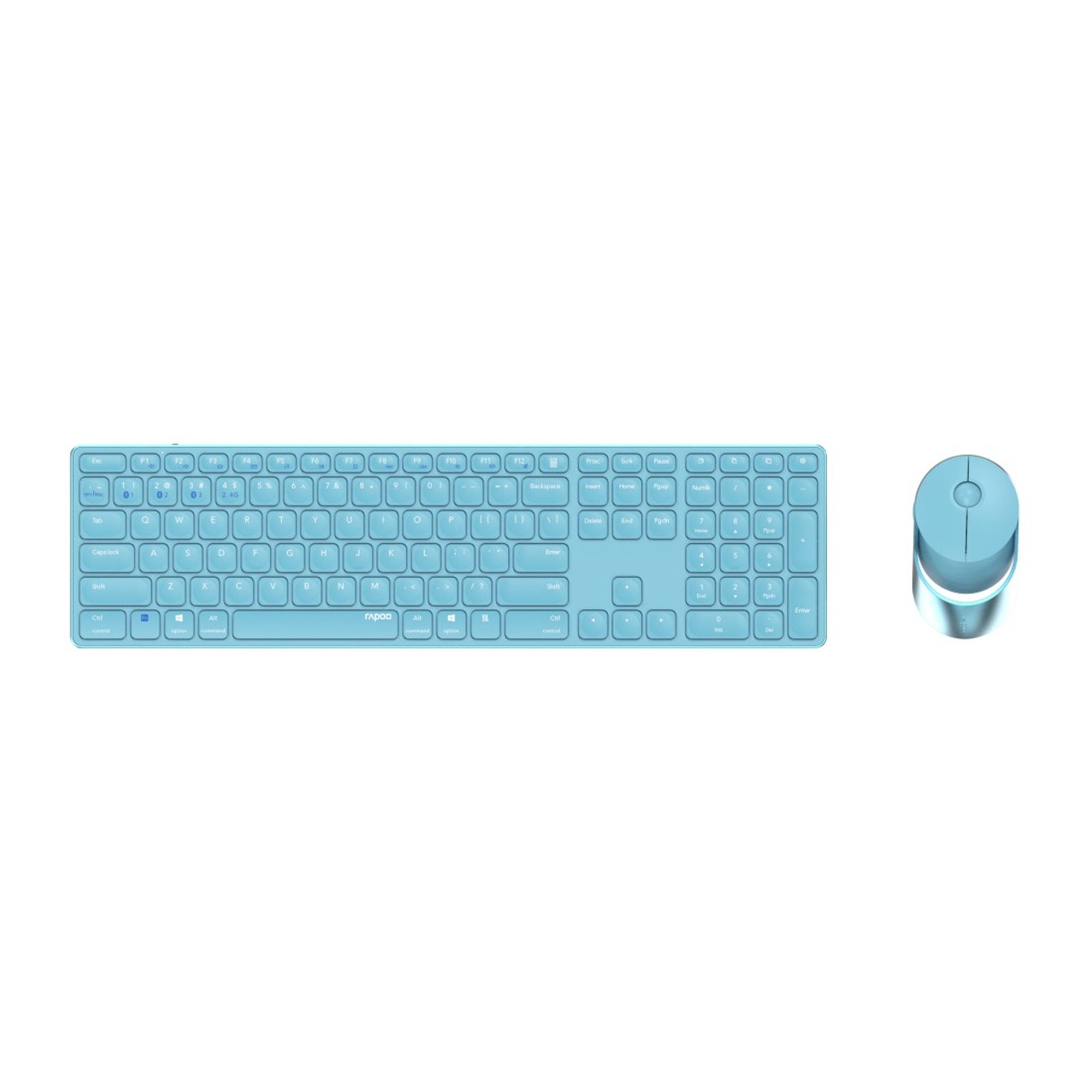 Rapoo 9850M, kabellos, QWERTZ Tastatur- und Maus-Set, (2 St)