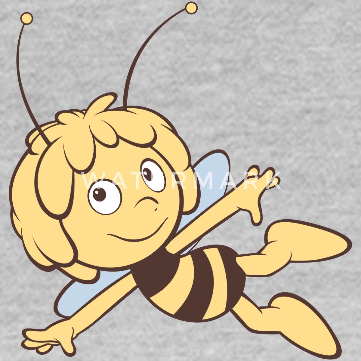 Spreadshirt T-Shirt Biene Maja Fliegt Retro Frauen T-Shirt (1-tlg) Slim Fit, fällt klein aus