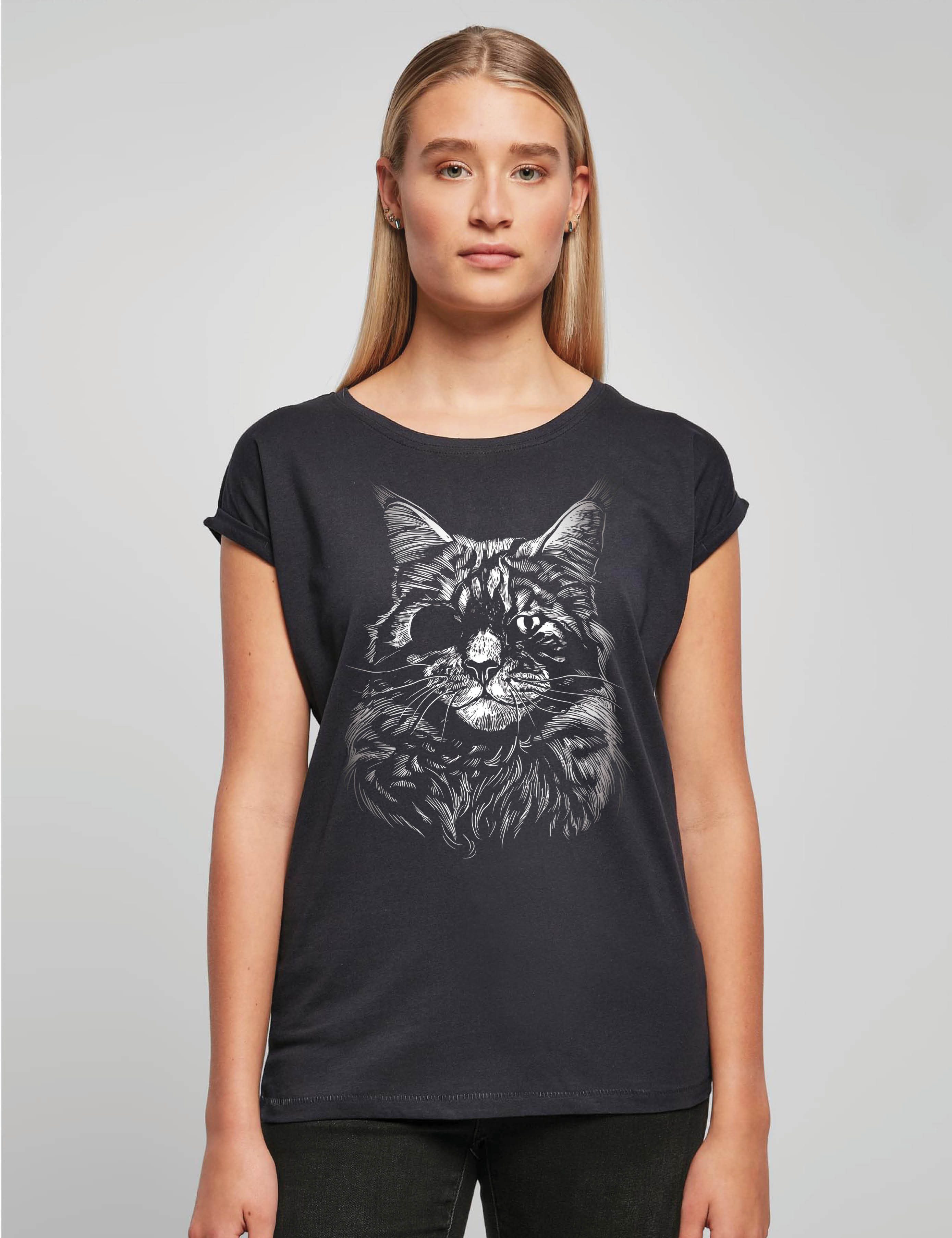 Youth Designz Print-Shirt "Katze Augenklappe" Damen günstig online kaufen
