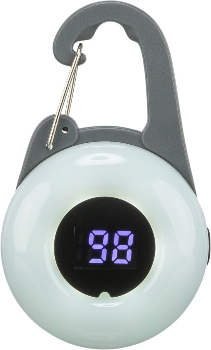 TRIXIE Hundehalsbandleuchte USB Flasher für Hunde - grafit - ø 4 × 6,5 cm
