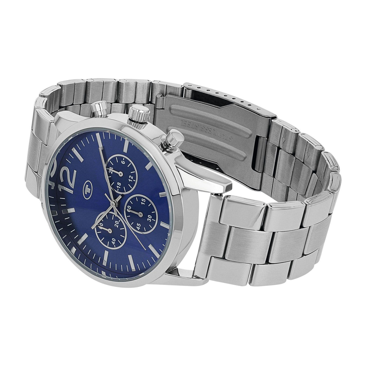 TOM TAILOR Chronograph 2100531, Quarzuhr, Armbanduhr, Herrenuhr, Edelstahlarmband, analog