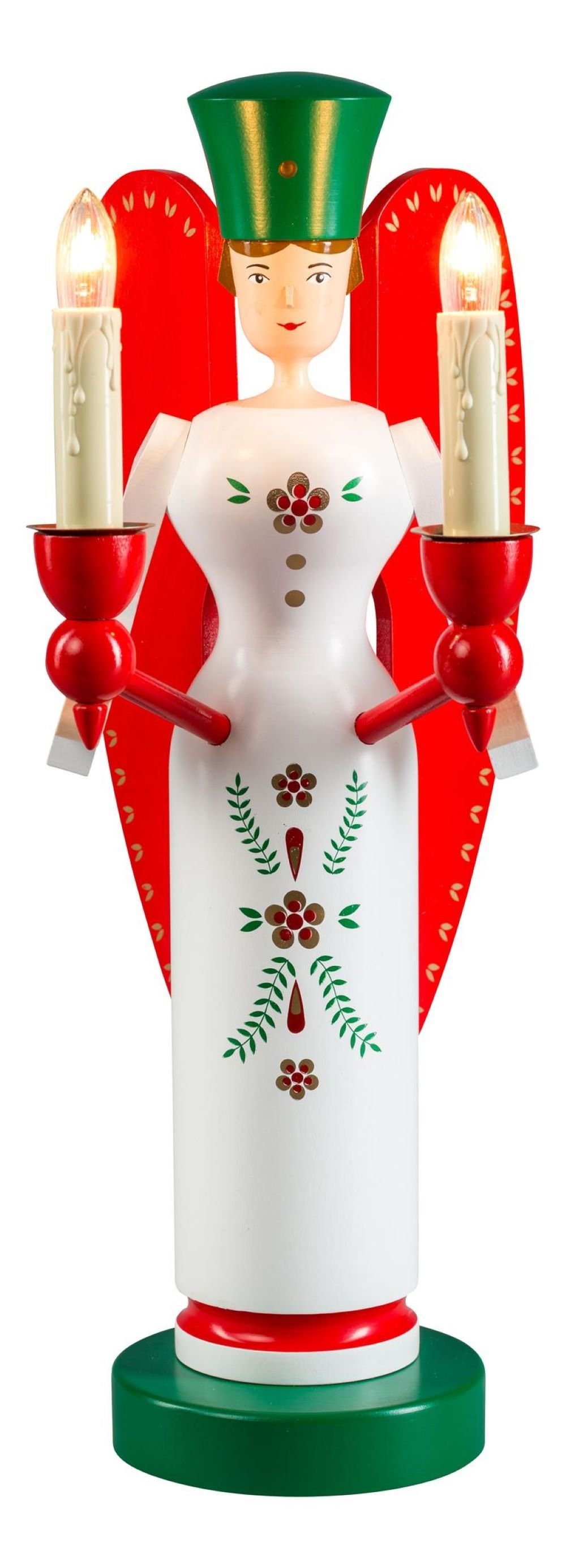 Richard Glaesser Kerzenhalter Engel, elektrisch beleuchtet, Höhe 32cm, Hand günstig online kaufen