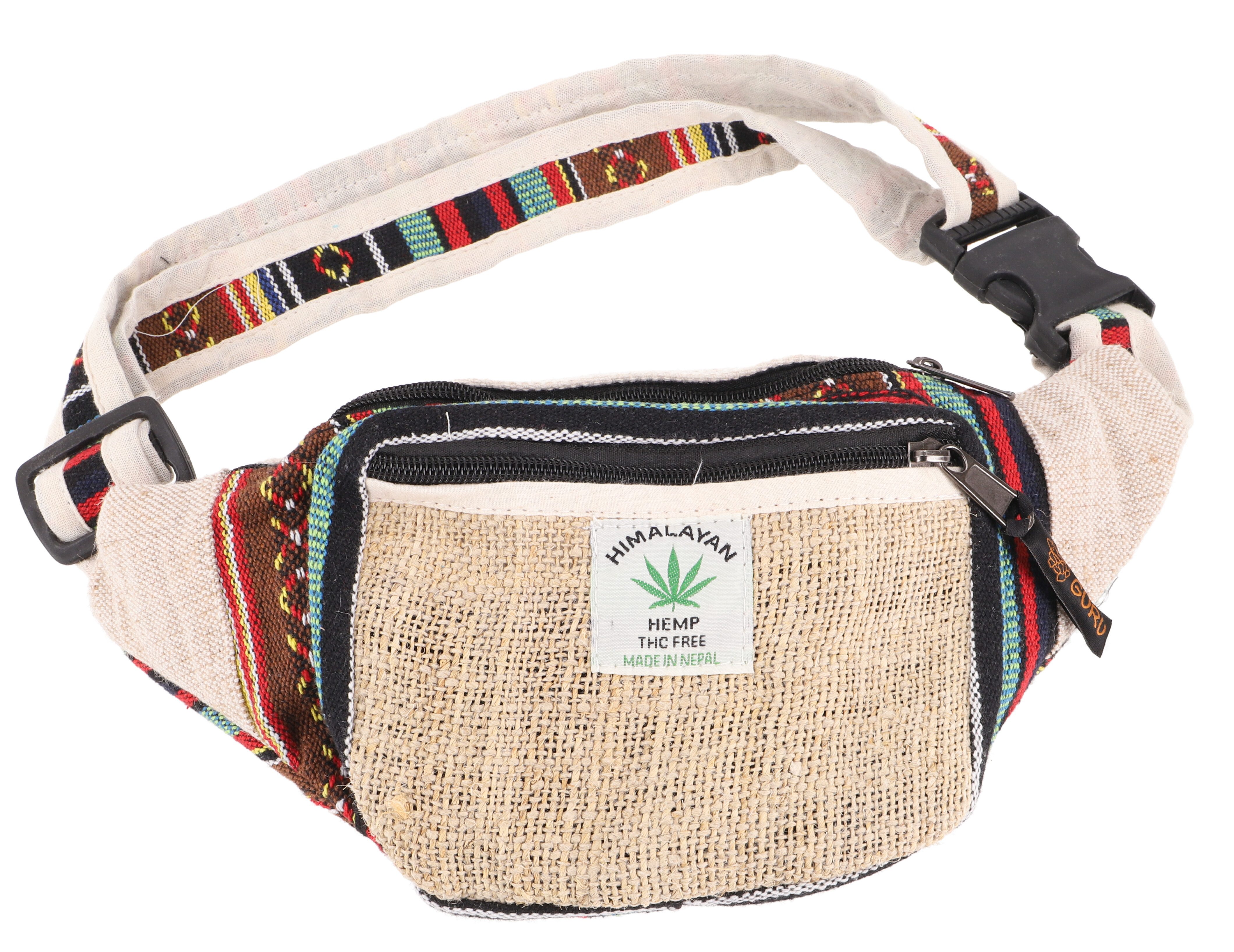 Guru-Shop Gürteltasche Praktische Hanf Gürteltasche, Ethno..