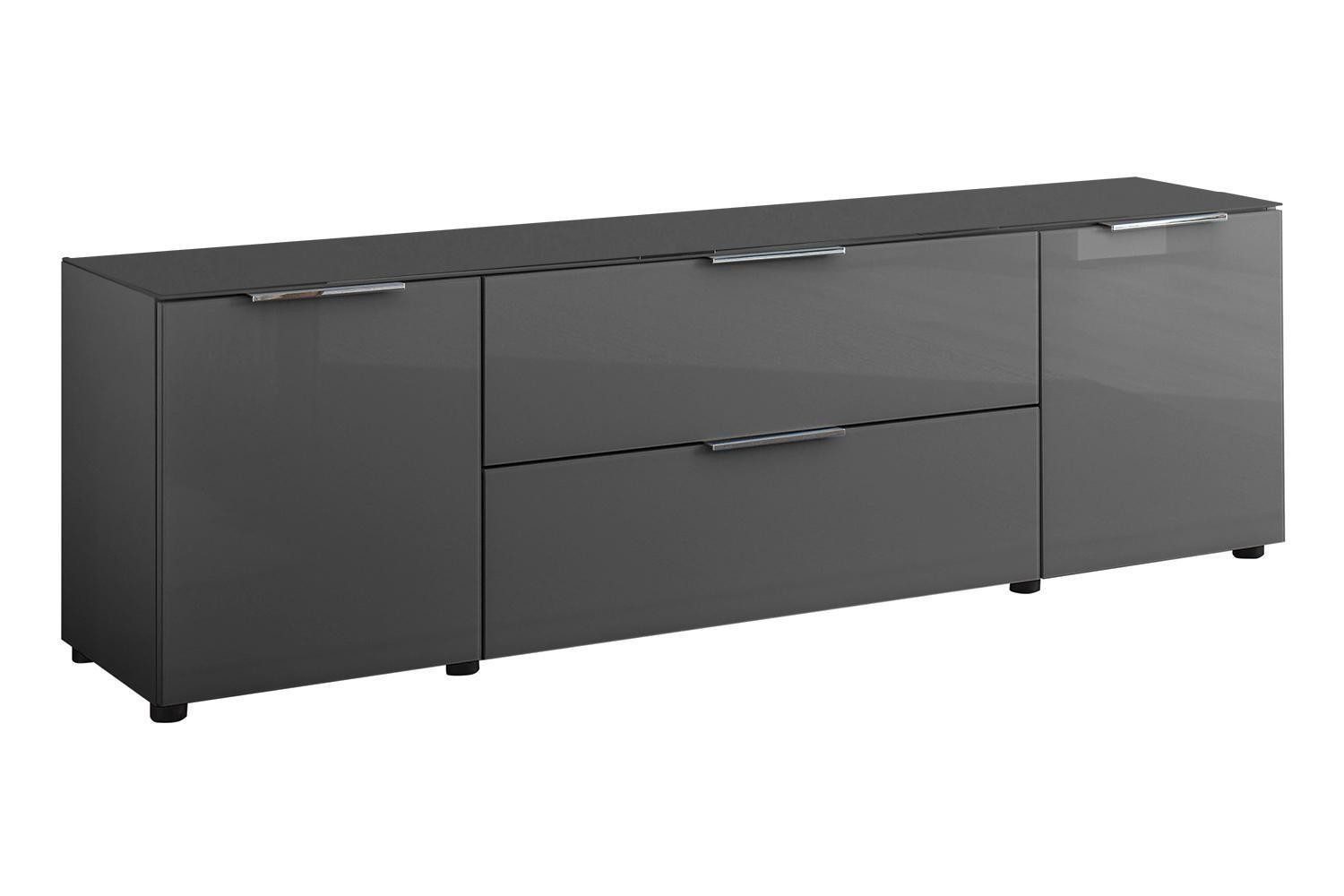 Bega Consult Lowboard SANTORIN, 2 Türen, 1 Schublade, 1 Klappe, Anthrazit matt, B 180 x H 54 x T 40 cm