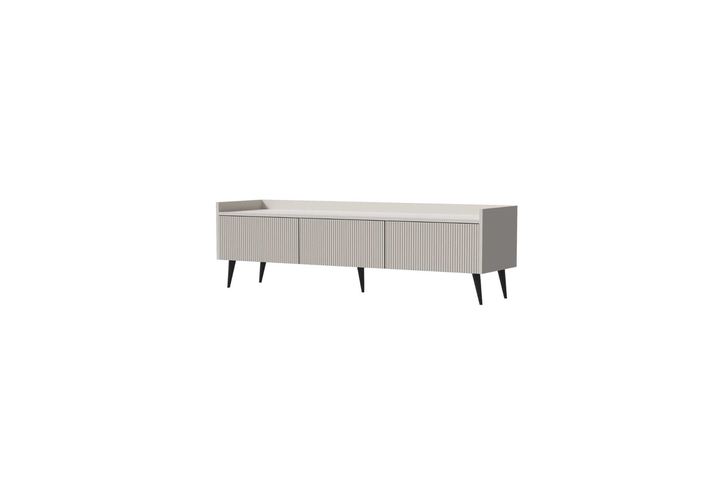 Deine Мебель 24 TV-Board DALIA 06 TV-Lowboard TV-Schrank 150 cm breit (DALIA-Kollektion, 1 St., ideal für Wohnzimmer), 3 Klappen, geriffelte Fronten
