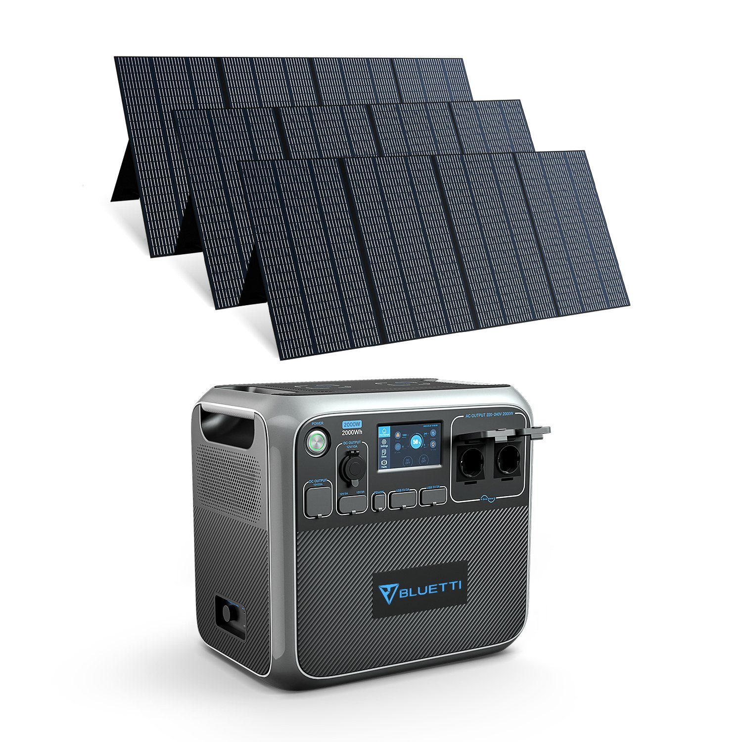 BLUETTI Stromerzeuger AC200P+3*PV350, (1-tlg), 350W Solarpanel
