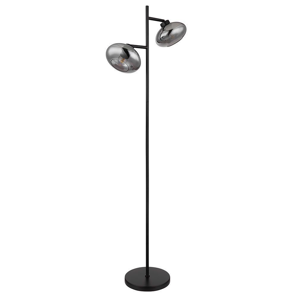 etc-shop Stehlampe, Leuchtmittel nicht inklusive, Stehleuchte Wohnzimmerleuchte Spotlampe schwenkbar Stehlampe 2 schwarz