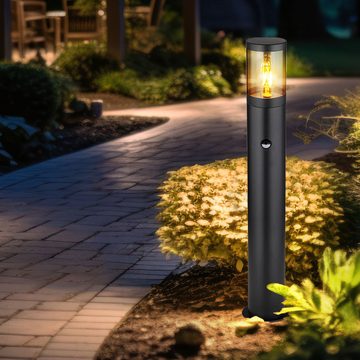 Globo LED Außen-Stehlampe, Leuchtmittel inklusive, Warmweiß, Wegeleuchte mit Bewegungsmelder Außenleuchte RGB LED Fernbedienung