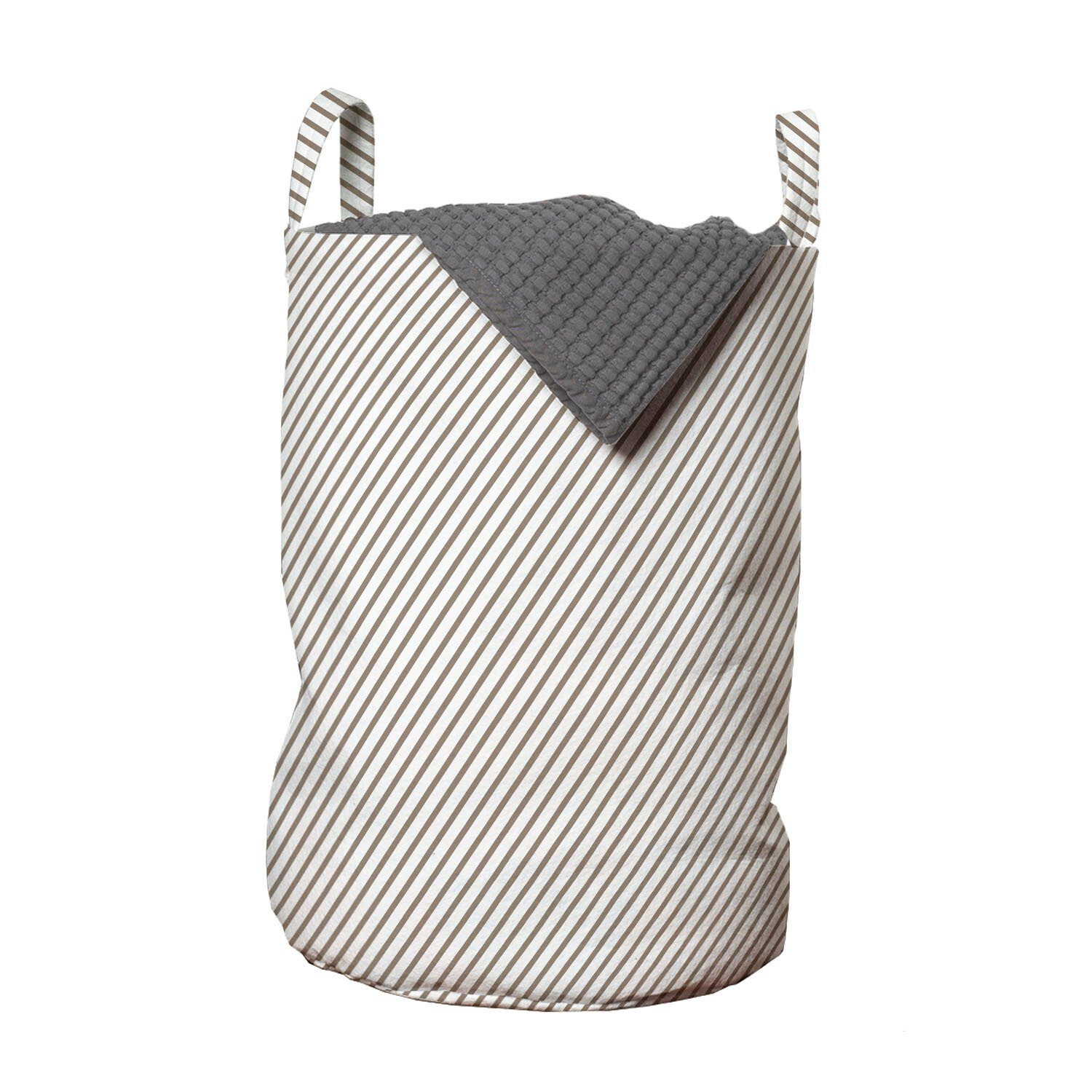 Abakuhaus Wäschesäckchen Wäschekorb mit Griffen Kordelzugverschluss für Waschsalons, Retro Grenzen Stripes Geometric | Wäschesäcke