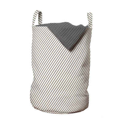 Abakuhaus Wäschesäckchen Wäschekorb mit Griffen Kordelzugverschluss für Waschsalons, Retro Grenzen Stripes Geometric
