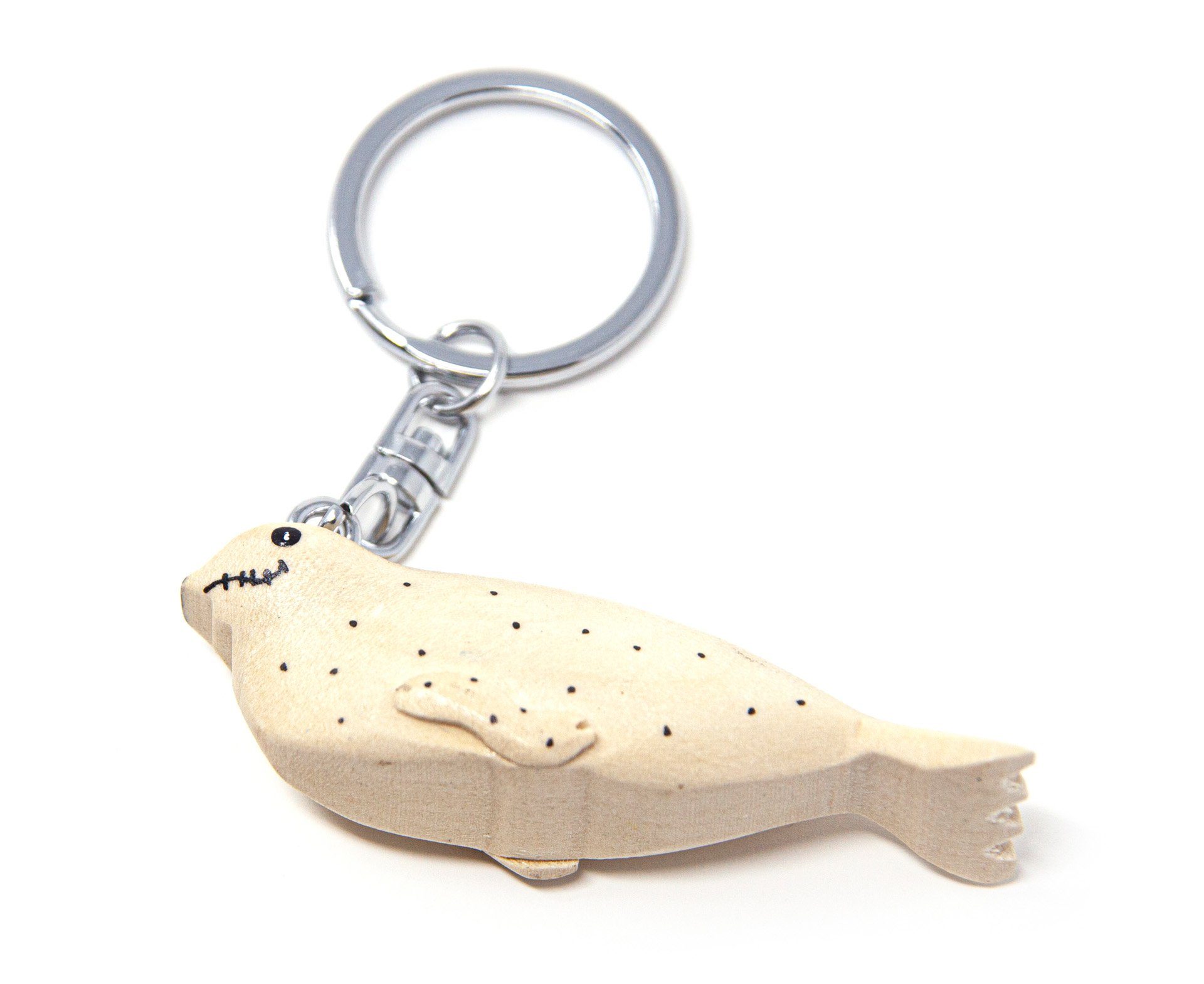 Holz Schlüsselanhänger - Seehund Schlüsselanhänger aus Cornelißen
