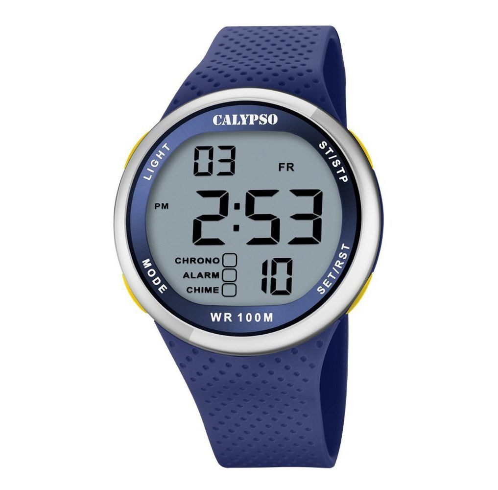 Calypso Quarzuhr Herrenuhr K5785-3 Blau Kunststoffband 44 mm günstig online kaufen