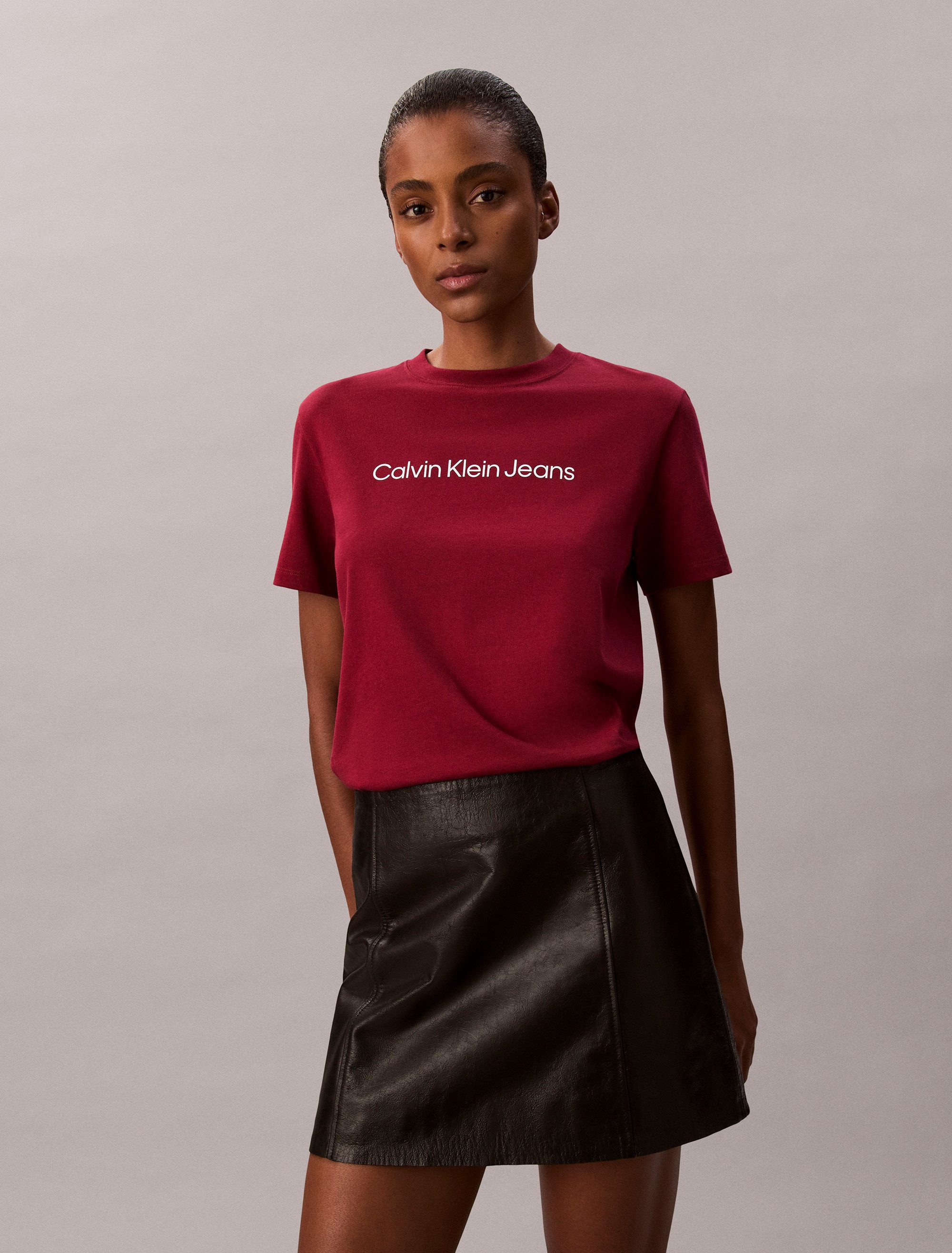 Calvin Klein Jeans T-Shirt mit Logoschriftzug günstig online kaufen