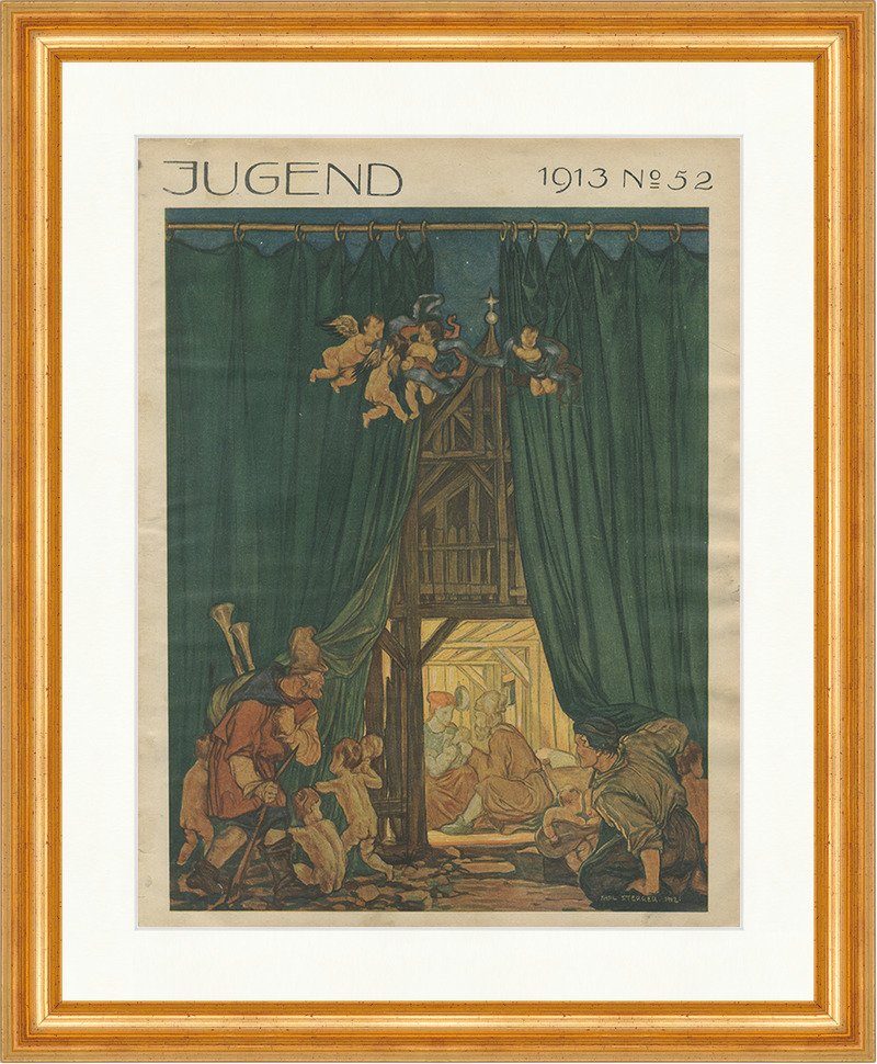 Kunstdruck Titelseite Nr. 52 Advent Karl Sterrer Krippe Jugend Gerahmt 5272, (1 St)