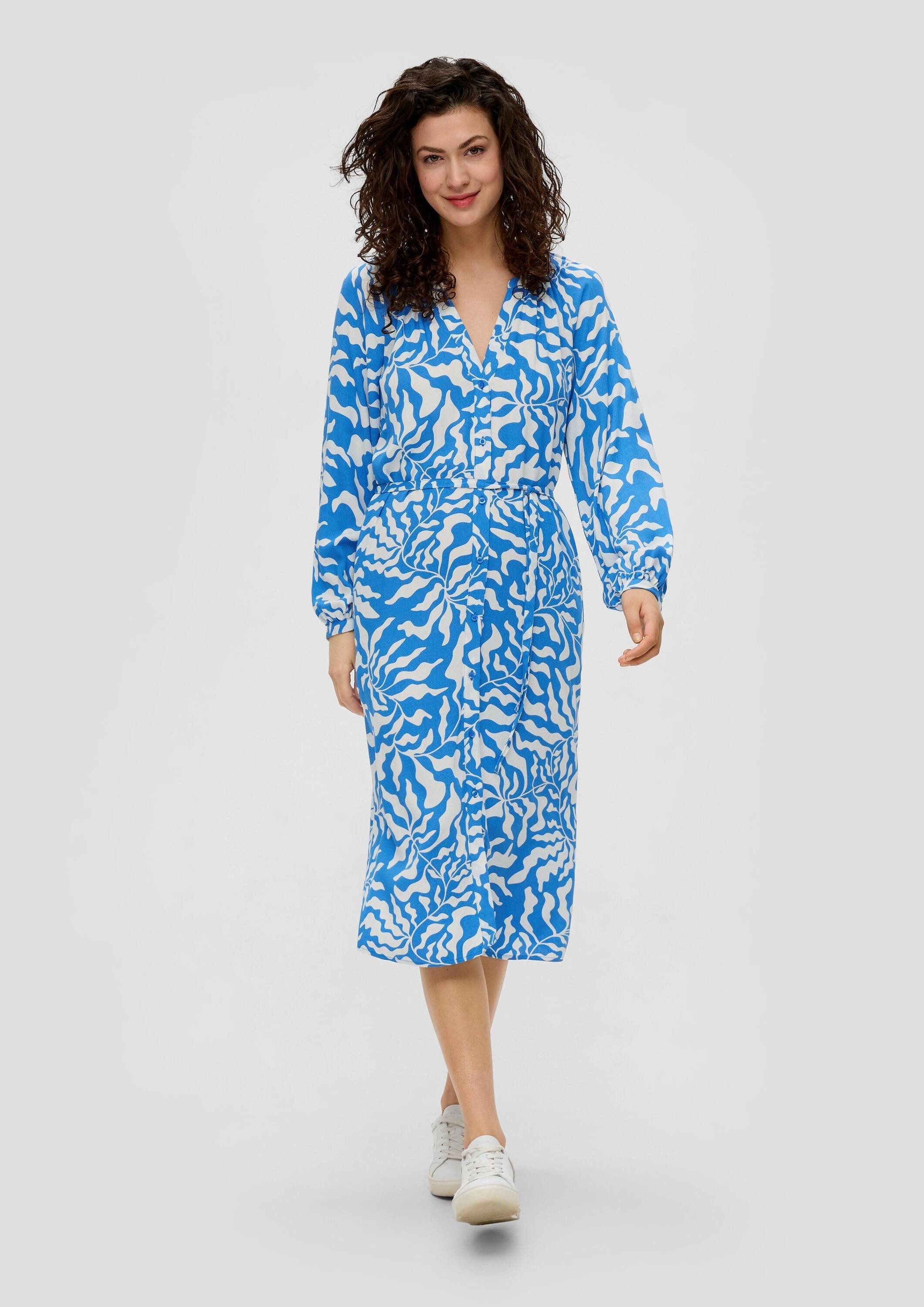 s.Oliver Midikleid Kleid Midikleid aus reiner Viskose